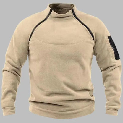 Jensa | Polarowy sweter w stylu militarnym  NowoczesnyPan