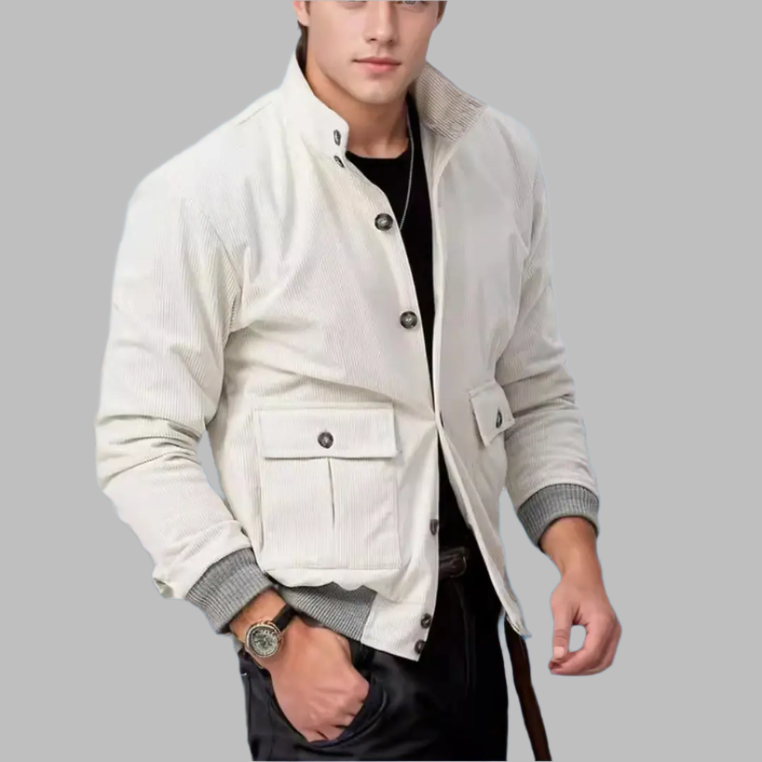 2024 Spring and Autumn New Men's Corduroy Colorblock Jacket Outerwear Foreign Trade Amazon Men's Tops  NowoczesnyPan