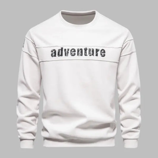 Bluza z nadrukiem "adventure", wygodna i casualowa  NowoczesnyPan