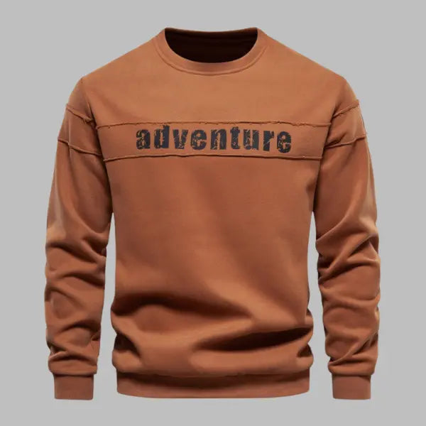 Bluza z nadrukiem "adventure", wygodna i casualowa  NowoczesnyPan