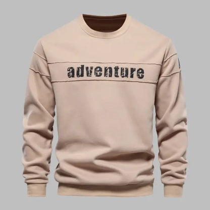 Bluza z nadrukiem "adventure", wygodna i casualowa  NowoczesnyPan