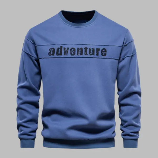 Bluza z nadrukiem "adventure", wygodna i casualowa  NowoczesnyPan