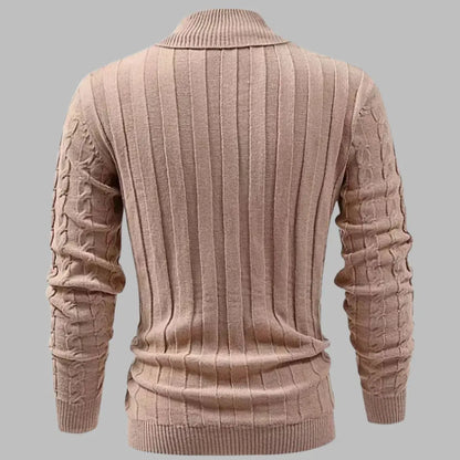 Foreign trade cross-border men's clothing European and American spring and autumn thin knitted sweater top lapel classic twisted pullover sweater SY0024  NowoczesnyPan