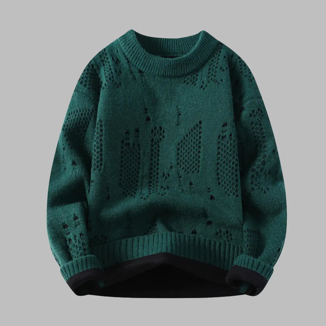 Sweter z efektem distressed  NowoczesnyPan